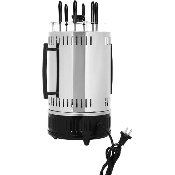 Grill Elettrico Verticale - SW-6 - 1000 W - Rotazione Automatica - Rimovibile E Facile Da Pulire - 220-240 V 50-60 Hz - Fino A 500 °C - Nero-image