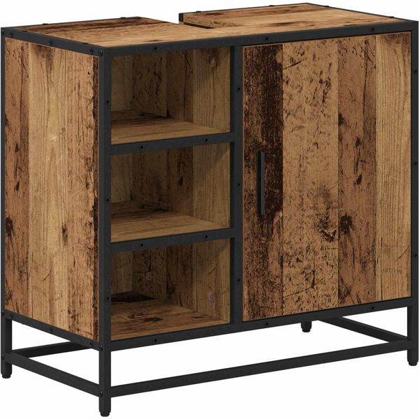 Syfax™ Mobile Da Bagno Legno Vecchio 65 X 33 X 60 Cm Legno Multistrato-image