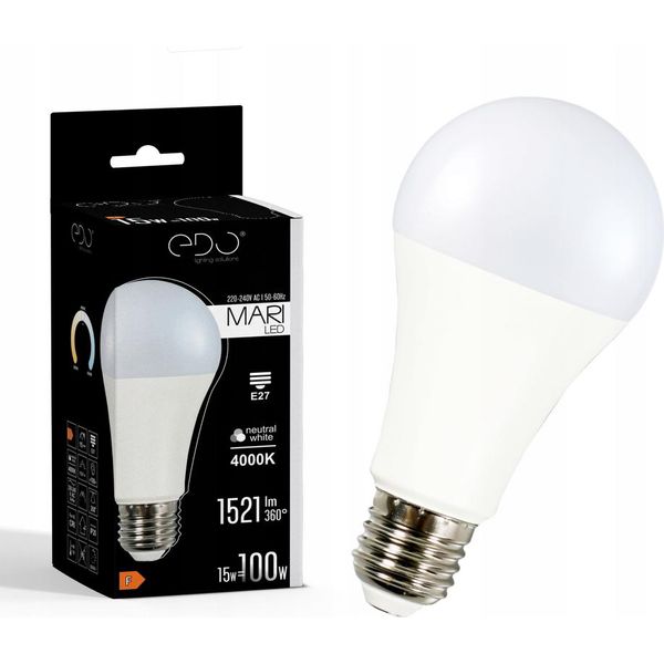 GlüHbirne Mari Led E27 15W 4000K Neutro Nw 1521Lm EDO777502-image