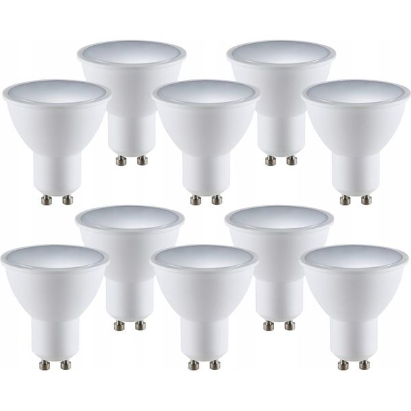Set 10X Lampadine Fari Led GU10 10W 4000K Neutro Nw 1000Lm 120St-image