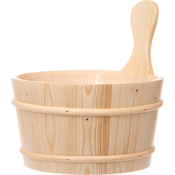 Secchio Per Sauna In Legno Con Rivestimento In Plastica, 4 L-image