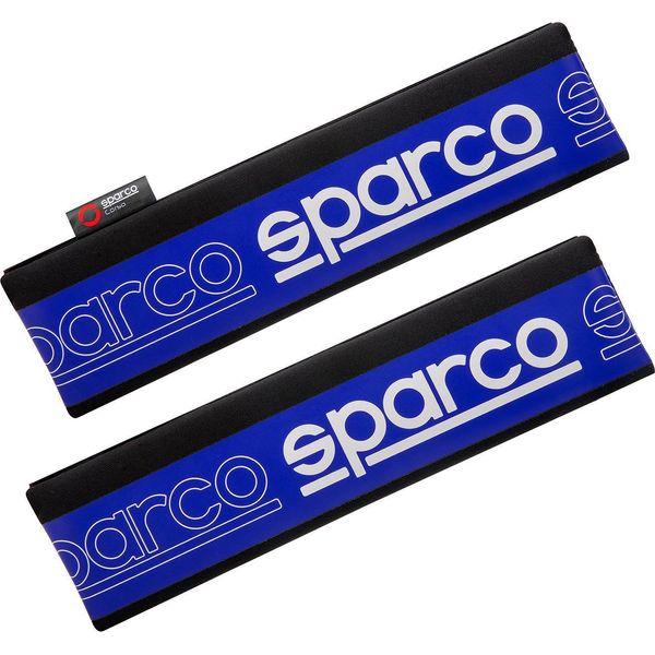 Sparco Protezione Cintura Di Sicurezza Cuscinetto Cintura Di Sicurezza Auto Protezione Cintura Di Sicurezza Blu 2X-image