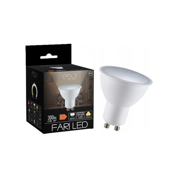 Fari Led GU10 Lampadina 3,5W 3000K Warm Ww 300Lm 120St EDO777459 Soluzioni Edo-image