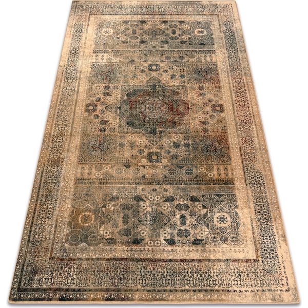 Tappeto Di Lana Omega Mamluk Rosone Vintage Crema Beige 300X400 Cm-image