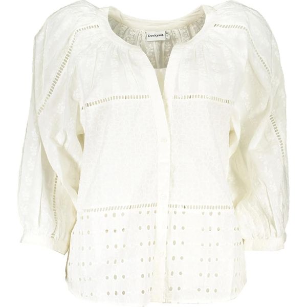 Camicia A Contrasto Con Scollo A V E Dettagli Con Bottoni Di Desigual : Taglia - M Taglia: M-image