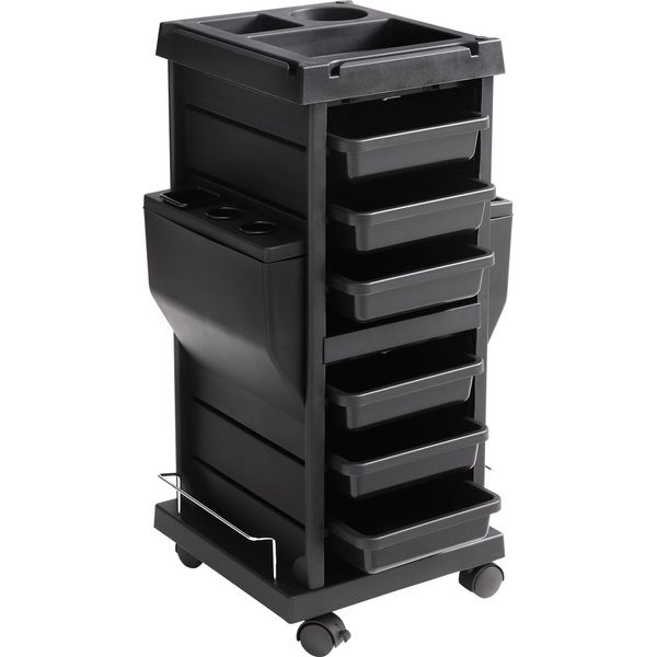 Carrello Da Salone Vevor, Carrello Da Parrucchiere Chiudibile Per Parrucchieri Con 6 Cassetti Estraibili E Porta Attrezzi, Carrello Da Parrucchiere In Plastica Con Ruote Chiudibili Per Parrucchieri Beauty Spa-image