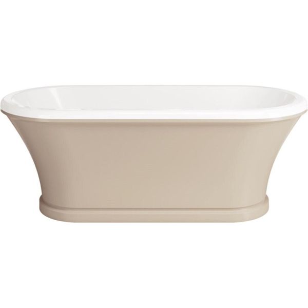 Casa Padrino Vasca Da Bagno Liberty Beige / Bianco 170 Cm - Vasca Da Bagno Freestanding In Stile Retrò-image