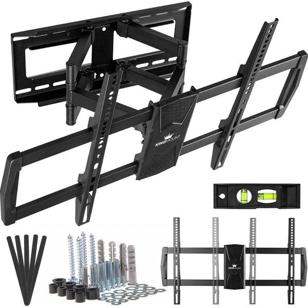 King Mount Supporto Da Parete Per Tv KG-1022 | 32" - 80"" | Vesa 200X100 - 600X400 | 45,5 Kg | Nero"-image