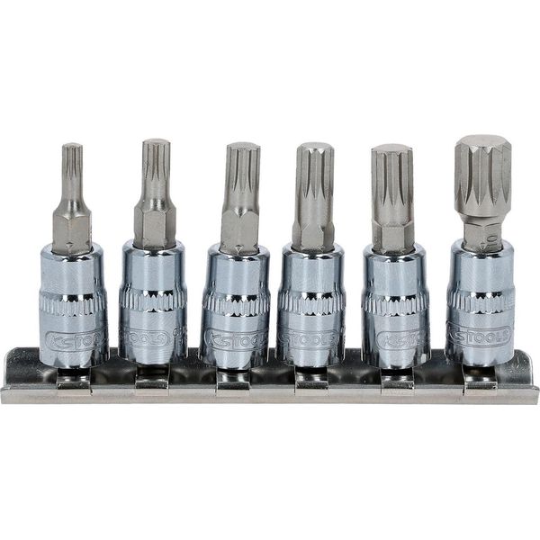 Ks Tools 1/4 "Chromeplus Set Di Bussole Xzn 6 Pezzi - 918.0645"-image