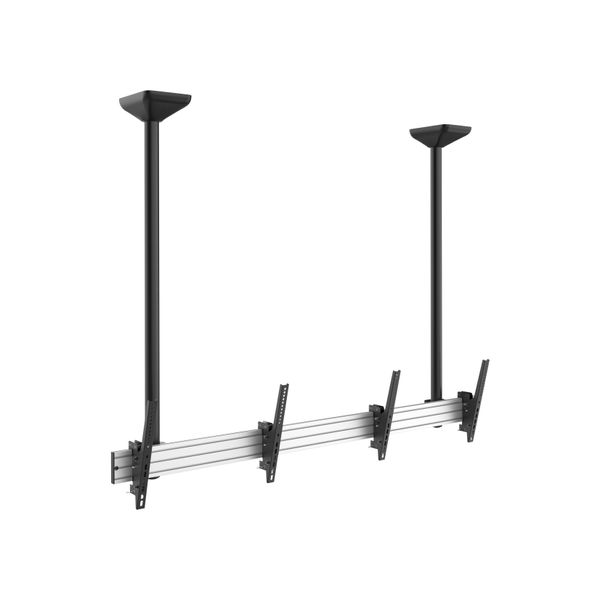 Equip Pro - Supporto A Soffitto Per 2 Display Lcd - Plastica, Alluminio, Acciaio - Nero, Argento - Dimensioni Schermo: 114,3-139,7 Cm (45"-55"")"-image
