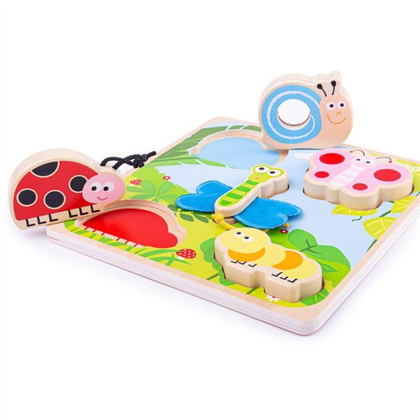 Puzzle Di Legno Tidlo - Giocattolo Educativo Sugli Insetti Per Bambini-image