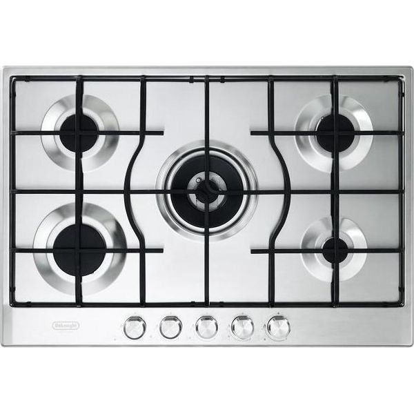 De'longhi SLF575LX Piano Cottura Inox Da Incasso 75 Cm Gas 5 Fornelli-image