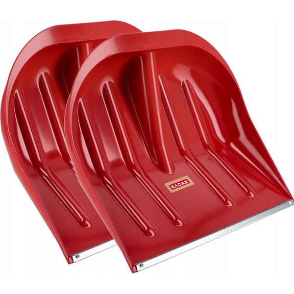 Pala Da Neve Kadax "Lafage"", Vanga Da Neve Senza Manico Con Bordo In Metallo, Rosso, Larghezza 49 Cm, 2 Pezzi"-image