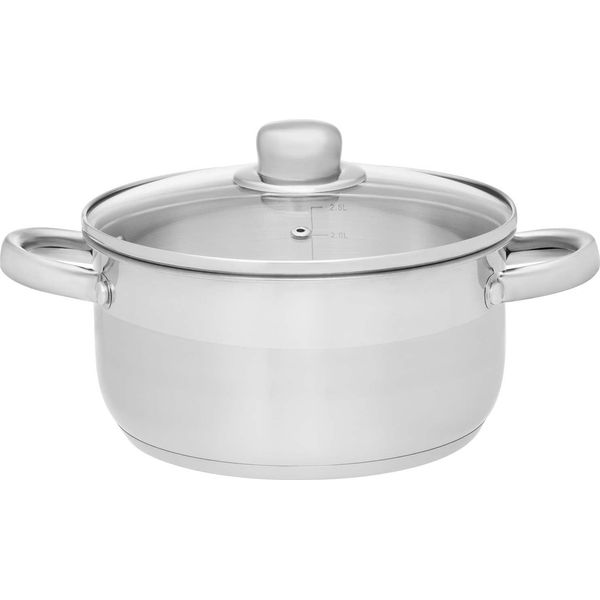 Pentola In Acciaio Con Coperchio In Vetro, Capacità 6,5 L-image