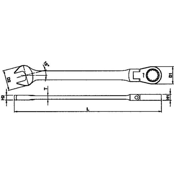 Tengtools 131890303 Chiave Combinata A Cricchetto Incernierata Da 10 Mm 600510Rf-image