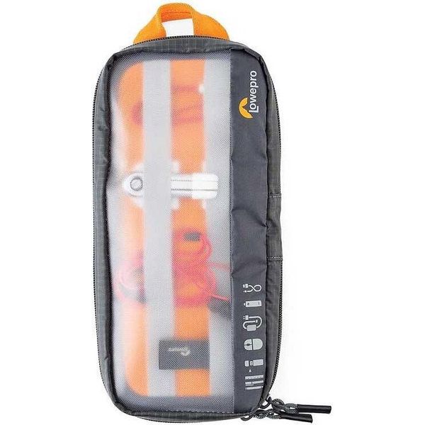 Lowepro Pouch Medium Gearup Gl Purse Nylon, Ripstop, Poliestere Arancione, Grigio-image