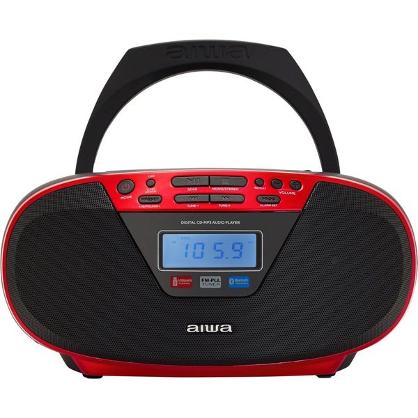 Sistema Stereo Portatile Aiwa BBTU-400RD Riproduzione Analogica E Digitale 6 W Fm Red MP3-image