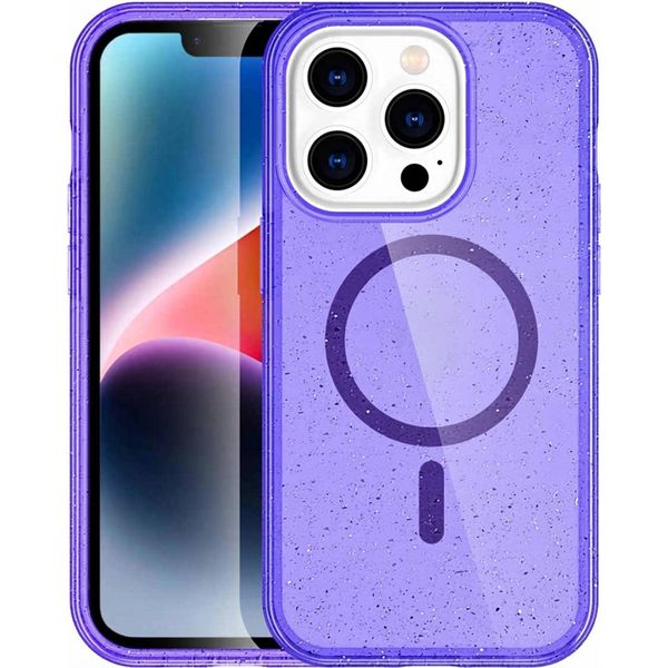 Custodia Iphone 14 Pro Max Iphone 14 Pro Max Cover Protettiva Sparkle Backcover Met Magsafe Plastic Purple Imoshion-image