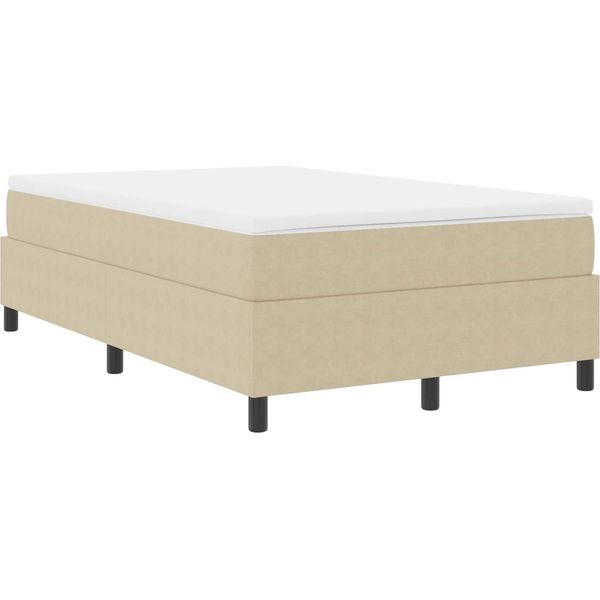 Vidaxl Struttura Letto A Piattaforma Grigio-Verde 120 X 190 Cm Tessuto-image
