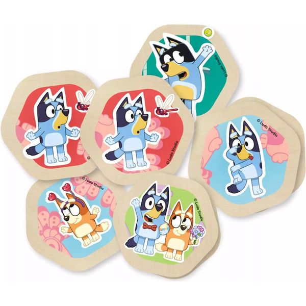 Gioco Educativo Di Memoria In Legno, Giocattolo Per Bambini, Set, Giochi, Bluey-image