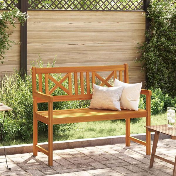 Vidaxl Panchina Da Giardino Marrone 110 X 56 X 90 Cm In Legno Massiccio Di Acacia-image