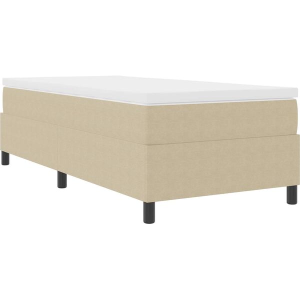 Vidaxl Struttura Letto A Piattaforma Grigio-Verde 80 X 200 Cm Tessuto-image