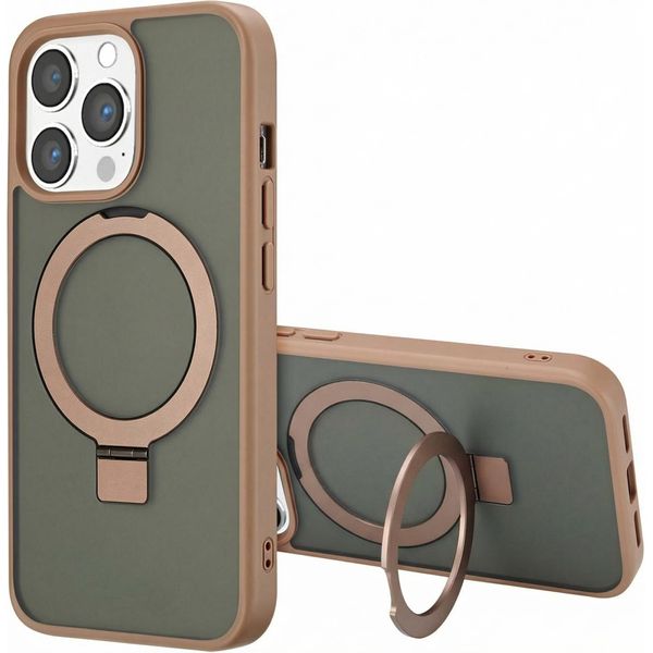 Custodia Per Iphone 13 Pro Max - Plastica - Custodia Rigida/Copertura Posteriore Accezz - Marrone-image