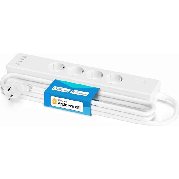 Presa Multipla Intelligente, 4 Prese, 4 Porte Usb, Versione Ue-image