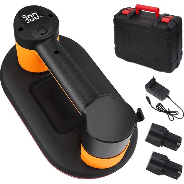 Sollevatore Elettrico Ad Aspirazione, Diametro 27 Cm, Capacità Di Carico 300 Kg, Batteria Ricaricabile, Display Lcd, Sistema Di Aspirazione Doppio-image