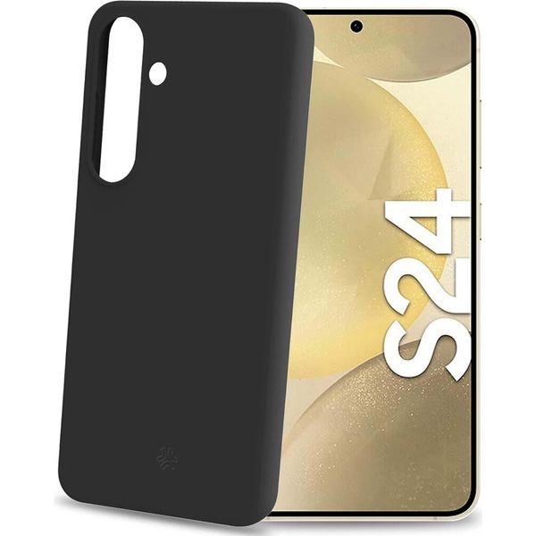 Custodia In Gomma Cromo Soft Galaxy S24 5G Nera-image