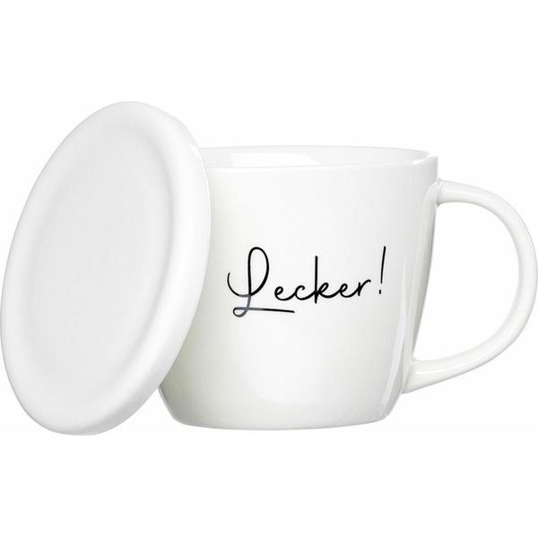Ritzenhoff & Breker Suppentasse Mit Deckel Soppa Lecker, Becher, Porzellan, Weiß, 460 Ml, 428469-image