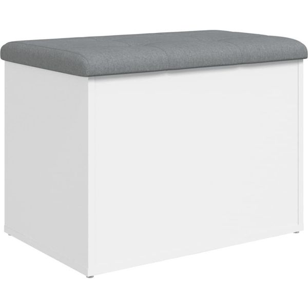 Syfax™ Panca Contenitore Bianca 62X42X45 Cm In Legno Ingegnerizzato-image
