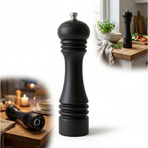 Macinino In Legno Pere Pepe Nero 23,5 Cm Ceramica Premium-image