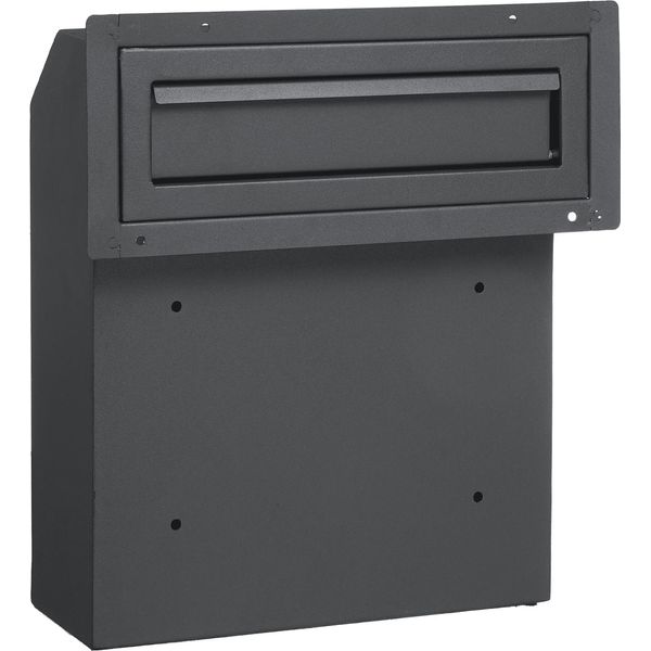 Succebuy Cassetta Postale A Chiave Con Serratura A Combinazione, Grigio Scuro - Conservazione Sicura Ed Elegante Della Corrispondenza-image