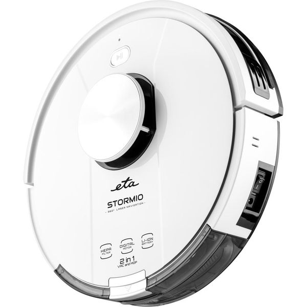 Robot Aspirapolvere Eta Stormio I 2In1 I Aspirare E Pulire I Fino A 120 Minuti Di Autonomia I Batteria Lion I 5 Modalità Di Pulizia I Navigazione Laser A 360° I Smart App-image
