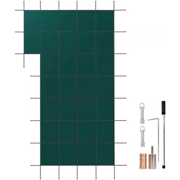 Telone Per Piscina - Telone Rettangolare Di Sicurezza - Polipropilene - 5,49×10,36 M - Outdoor-image
