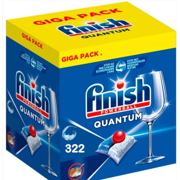 Pastiglie Per Lavastoviglie Finish Quantum All In One Regular - 322 Pastiglie - Scatola Xxxl-image