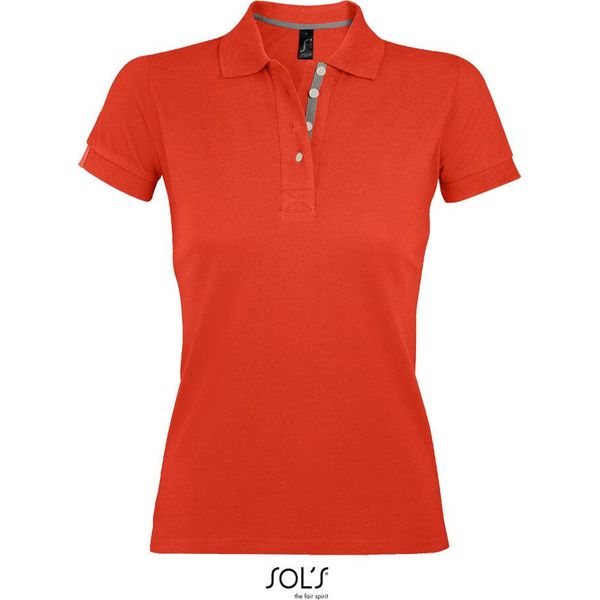 Sols 00575 | Polo Da Donna Portland - Colore: Arancio Bruciato/Grigio (Tinta Unita) - Taglia: Xxl-image