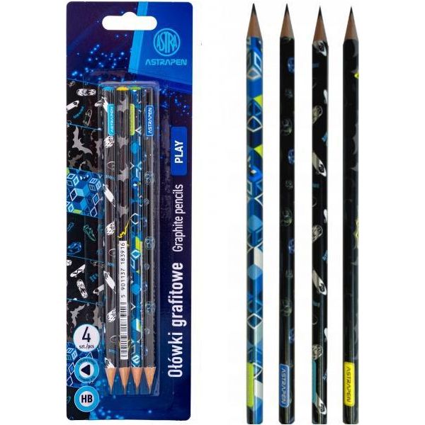 Hb Astrapen Boys Matite Triangolari In Grafite Blister Da 4.-image