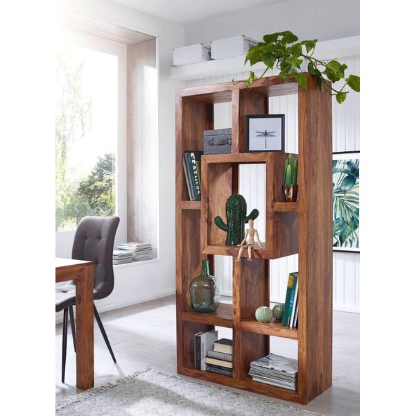 Wohnling Design Libreria Solida Sheesham 180 X 90 X 35 Cm Legno Massiccio; WL1.375-image