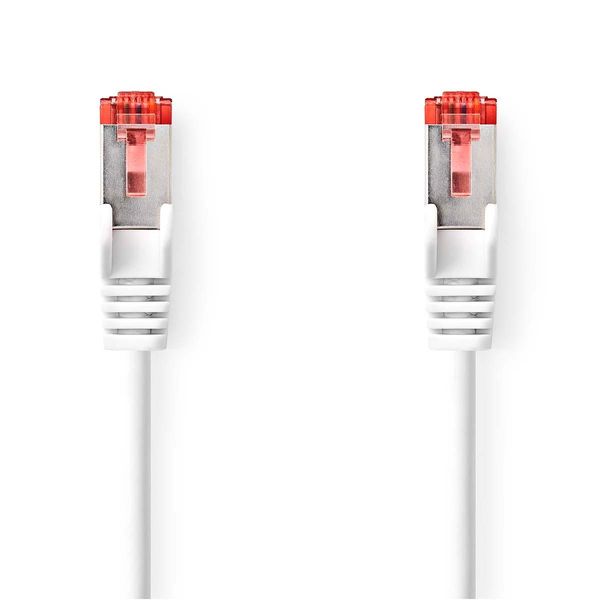 Cavo Di Rete CAT6 | RJ45 Maschio | RJ45 Maschio | S/Ftp | 1,00 M | Rotondo | Lszh | Bianco | Blister-image