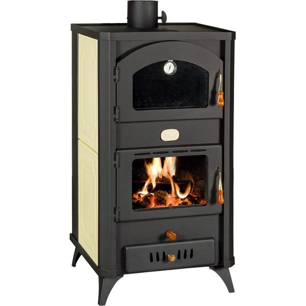Stufa A Legna, Caldaia, Forno, Caminetto, Lati Decorativi Verniciati, 18+5 Kw, Prity FGW18R-image