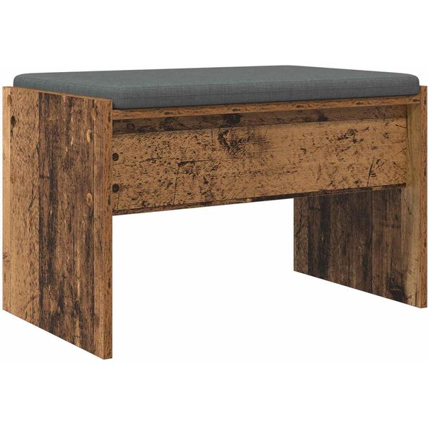 Syfax™ Panca Per Ingresso Con Cuscino Legno Vecchio 63 X 38 X 40 Cm-image