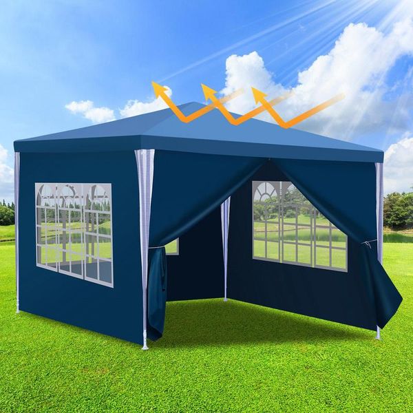 Yakimz Gazebo Eventi Aziendali - Facile Da Montare, Tenda Da Festa Perfetta Per Il Giardino Blu 3X3M-image