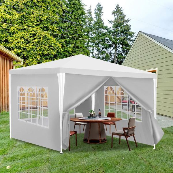 Tolletour Padiglione Impermeabile - Padiglione Da Terrazza Con Bulloni, Tenda Da Giardino Perfetta Per Le Feste Bianco 3X3M-image