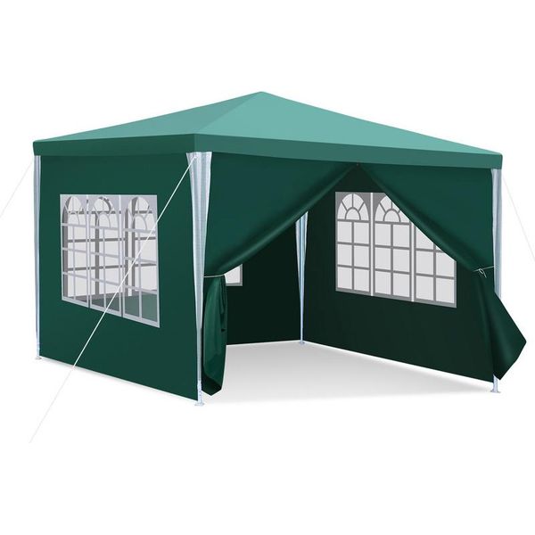 Tenda Gazebo Da Giardino Yakimz - Pratica Tenda Da Spiaggia, Facile Da Montare Con Easy-Klett, Ideale Per Feste Verde 3X3M-image
