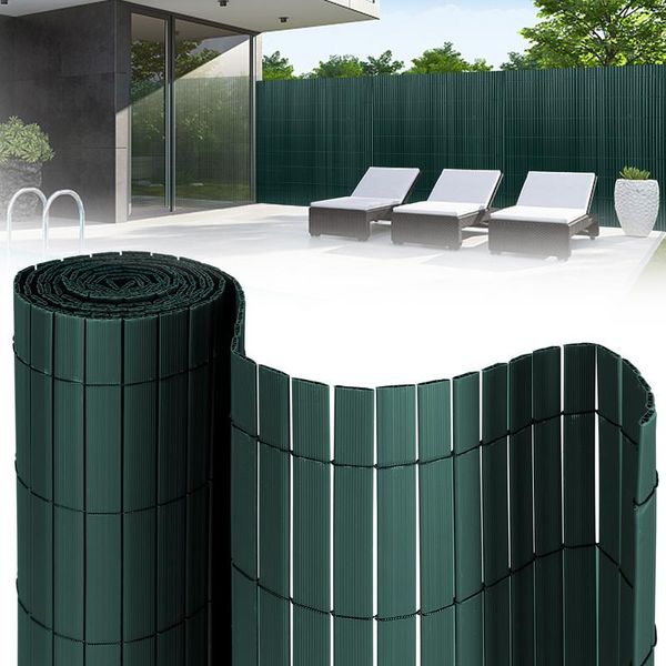 Hengda 140X700Cm Privacy Schermo Mat Pvc Bambù Privacy Schermo Giardino Privacy Recinzione Balcone Recinzione Frangivento Balcone Pannellatura, Verde-image