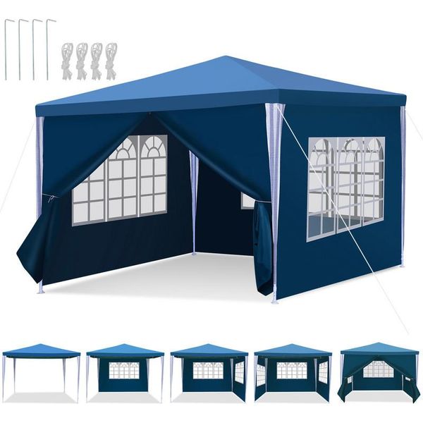Tolletour 3X3M /3X6M Padiglione Con Pareti Laterali, Impermeabile, Tenda Da Giardino Con Protezione Uv, Tenda Per Feste, Padiglione Da Giardino-image