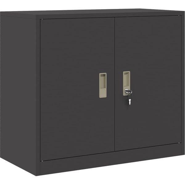 Syfax™ Armadio Nero 80 X 40 X 70 Cm Acciaio-image