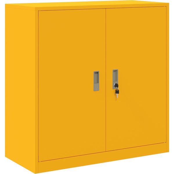 Syfax™ Armadio Giallo Senape 90 X 40 X 90 Cm Acciaio-image